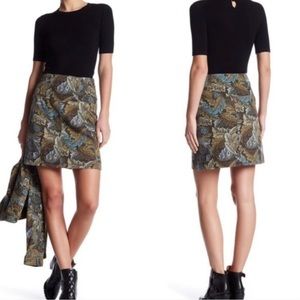 Marc Jacobs Acanthus Army Cotton A-Line Skirt size 2